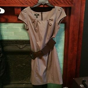 Khaki dress with Mocha Belt